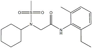 2-[cyclohexyl(methylsulfonyl)amino]-N-(2-ethyl-6-methylphenyl)acetamide Struktur
