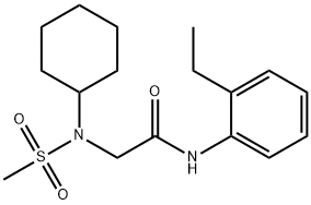 2-[cyclohexyl(methylsulfonyl)amino]-N-(2-ethylphenyl)acetamide Structure