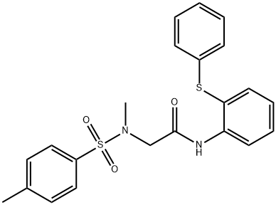 2-{methyl[(4-methylphenyl)sulfonyl]amino}-N-[2-(phenylthio)phenyl]acetamide Struktur