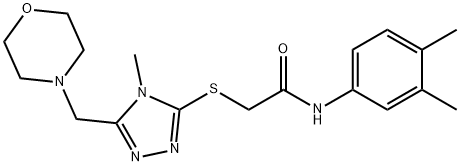 675870-25-4 N-(3,4-dimethylphenyl)-2-{[4-methyl-5-(4-morpholinylmethyl)-4H-1,2,4-triazol-3-yl]sulfanyl}acetamide