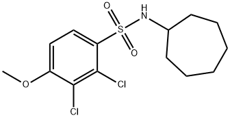 2,3-dichloro-N-cycloheptyl-4-methoxybenzenesulfonamide Structure