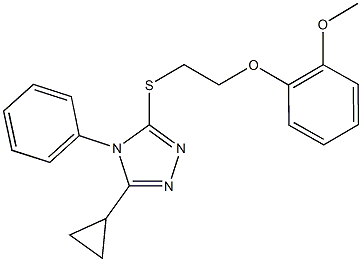 676151-99-8 3-cyclopropyl-5-{[2-(2-methoxyphenoxy)ethyl]sulfanyl}-4-phenyl-4H-1,2,4-triazole