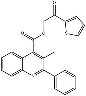 2-oxo-2-thien-2-ylethyl 3-methyl-2-phenylquinoline-4-carboxylate,676154-51-1,结构式