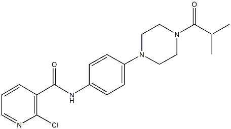 2-chloro-N-[4-(4-isobutyryl-1-piperazinyl)phenyl]nicotinamide,676155-26-3,结构式