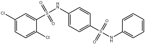 N-[4-(anilinosulfonyl)phenyl]-2,5-dichlorobenzenesulfonamide 化学構造式