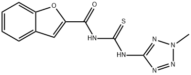 N-(1-benzofuran-2-ylcarbonyl)-N'-(2-methyl-2H-tetraazol-5-yl)thiourea Structure