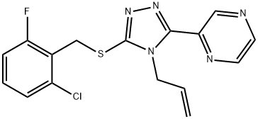 676440-76-9 4-allyl-5-(2-pyrazinyl)-4H-1,2,4-triazol-3-yl 2-chloro-6-fluorobenzyl sulfide