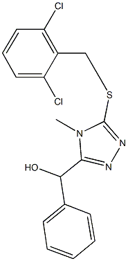 {5-[(2,6-dichlorobenzyl)sulfanyl]-4-methyl-4H-1,2,4-triazol-3-yl}(phenyl)methanol Struktur