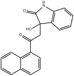 3-hydroxy-3-[2-(1-naphthyl)-2-oxoethyl]-1,3-dihydro-2H-indol-2-one Struktur