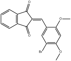 2-(5-bromo-2,4-dimethoxybenzylidene)-1H-indene-1,3(2H)-dione,676642-58-3,结构式
