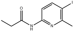 N-(5-iodo-6-methyl-2-pyridinyl)propanamide 化学構造式