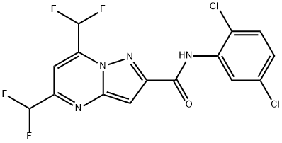 N-(2,5-dichlorophenyl)-5,7-bis(difluoromethyl)pyrazolo[1,5-a]pyrimidine-2-carboxamide Structure