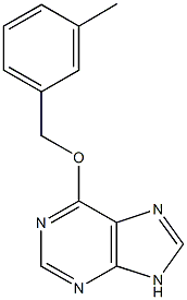 3-methylbenzyl 9H-purin-6-yl ether 化学構造式