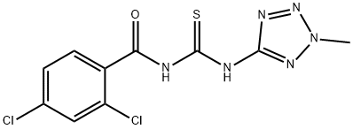 N-(2,4-dichlorobenzoyl)-N'-(2-methyl-2H-tetraazol-5-yl)thiourea Struktur