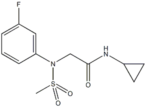N-cyclopropyl-2-[3-fluoro(methylsulfonyl)anilino]acetamide Struktur