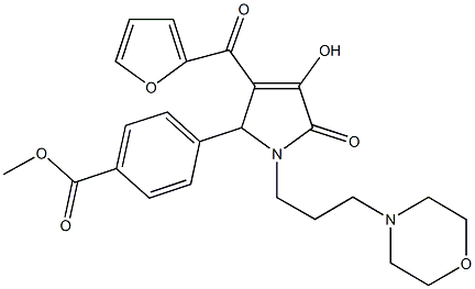 methyl 4-{3-(2-furoyl)-4-hydroxy-1-[3-(4-morpholinyl)propyl]-5-oxo-2,5-dihydro-1H-pyrrol-2-yl}benzoate Structure