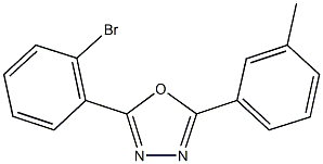 2-(2-bromophenyl)-5-(3-methylphenyl)-1,3,4-oxadiazole Structure