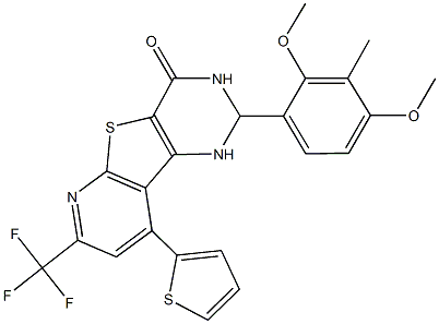 2-(2,4-dimethoxy-3-methylphenyl)-9-(2-thienyl)-7-(trifluoromethyl)-2,3-dihydropyrido[3',2':4,5]thieno[3,2-d]pyrimidin-4(1H)-one|