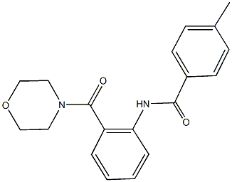 4-methyl-N-[2-(morpholin-4-ylcarbonyl)phenyl]benzamide Struktur