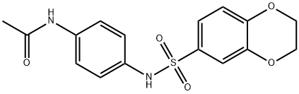 N-{4-[(2,3-dihydro-1,4-benzodioxin-6-ylsulfonyl)amino]phenyl}acetamide Struktur