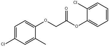 2-chlorophenyl (4-chloro-2-methylphenoxy)acetate Struktur