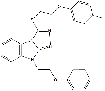3-{[2-(4-methylphenoxy)ethyl]sulfanyl}-9-(2-phenoxyethyl)-9H-[1,2,4]triazolo[4,3-a]benzimidazole Structure