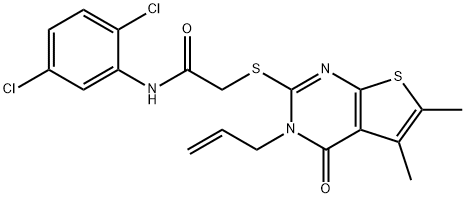 678538-27-7 2-[(3-allyl-5,6-dimethyl-4-oxo-3,4-dihydrothieno[2,3-d]pyrimidin-2-yl)thio]-N-(2,5-dichlorophenyl)acetamide