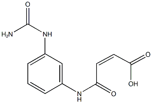 4-{3-[(aminocarbonyl)amino]anilino}-4-oxo-2-butenoicacid 结构式