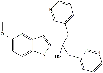 2-(5-methoxy-1H-indol-2-yl)-1,3-di(3-pyridinyl)-2-propanol Structure