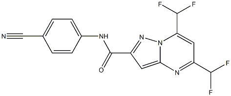 N-(4-cyanophenyl)-5,7-bis(difluoromethyl)pyrazolo[1,5-a]pyrimidine-2-carboxamide Structure