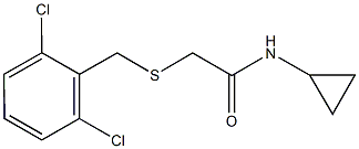 N-cyclopropyl-2-[(2,6-dichlorobenzyl)sulfanyl]acetamide 化学構造式