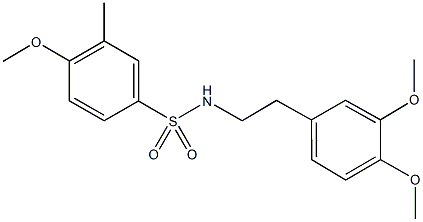 N-[2-(3,4-dimethoxyphenyl)ethyl]-4-methoxy-3-methylbenzenesulfonamide Struktur