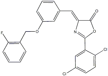 2-(2,5-dichlorophenyl)-4-{3-[(2-fluorobenzyl)oxy]benzylidene}-1,3-oxazol-5(4H)-one Structure