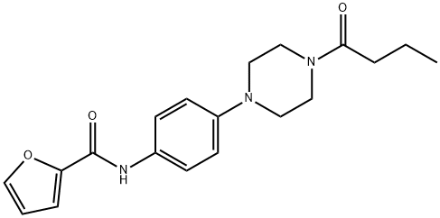 N-[4-(4-butyryl-1-piperazinyl)phenyl]-2-furamide Struktur