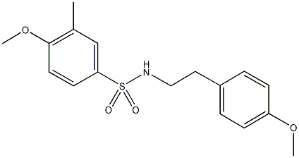 4-methoxy-N-[2-(4-methoxyphenyl)ethyl]-3-methylbenzenesulfonamide Structure