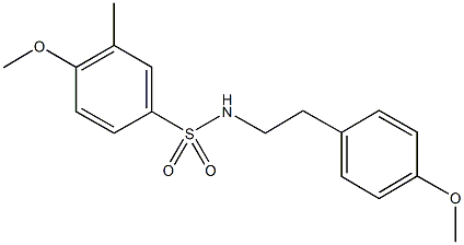 4-methoxy-N-[2-(4-methoxyphenyl)ethyl]-3-methylbenzenesulfonamide,680593-14-0,结构式