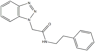 2-(1H-1,2,3-benzotriazol-1-yl)-N-(2-phenylethyl)acetamide,681455-25-4,结构式