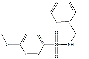 4-methoxy-N-(1-phenylethyl)benzenesulfonamide 化学構造式