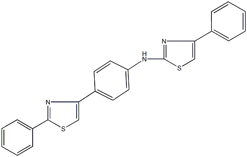 4-phenyl-N-[4-(2-phenyl-1,3-thiazol-4-yl)phenyl]-1,3-thiazol-2-amine Struktur