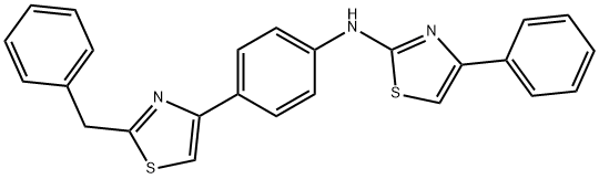 N-[4-(2-benzyl-1,3-thiazol-4-yl)phenyl]-N-(4-phenyl-1,3-thiazol-2-yl)amine Struktur