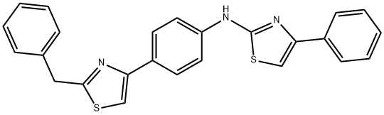 N-[4-(2-benzyl-1,3-thiazol-4-yl)phenyl]-N-(4-phenyl-1,3-thiazol-2-yl)amine Structure