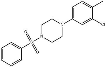 1-(3-chloro-4-methylphenyl)-4-(phenylsulfonyl)piperazine Structure