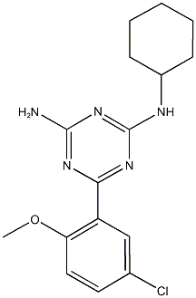 N-[4-amino-6-(5-chloro-2-methoxyphenyl)-1,3,5-triazin-2-yl]-N-cyclohexylamine|