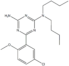 N~2~,N~2~-dibutyl-6-(5-chloro-2-methoxyphenyl)-1,3,5-triazine-2,4-diamine|