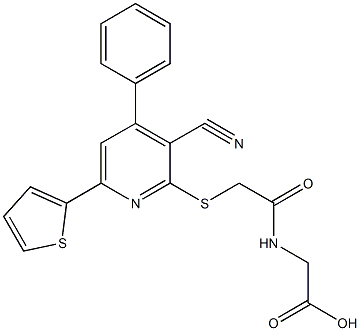 682334-33-4 [({[3-cyano-4-phenyl-6-(2-thienyl)-2-pyridinyl]sulfanyl}acetyl)amino]acetic acid