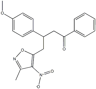 4-{4-nitro-3-methyl-5-isoxazolyl}-3-(4-methoxyphenyl)-1-phenyl-1-butanone,68257-74-9,结构式