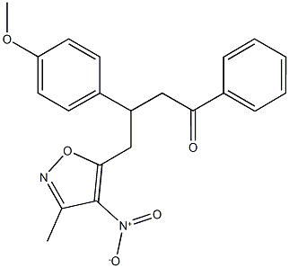 4-{4-nitro-3-methyl-5-isoxazolyl}-3-(4-methoxyphenyl)-1-phenyl-1-butanone Structure