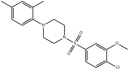 682762-30-7 1-[(4-chloro-3-methoxyphenyl)sulfonyl]-4-(2,4-dimethylphenyl)piperazine