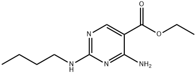 ethyl 4-amino-2-(butylamino)-5-pyrimidinecarboxylate Structure