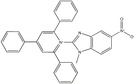 1-(1-methyl-5-nitro-1H-benzimidazol-2-yl)-2,4,6-triphenylpyridinium Structure